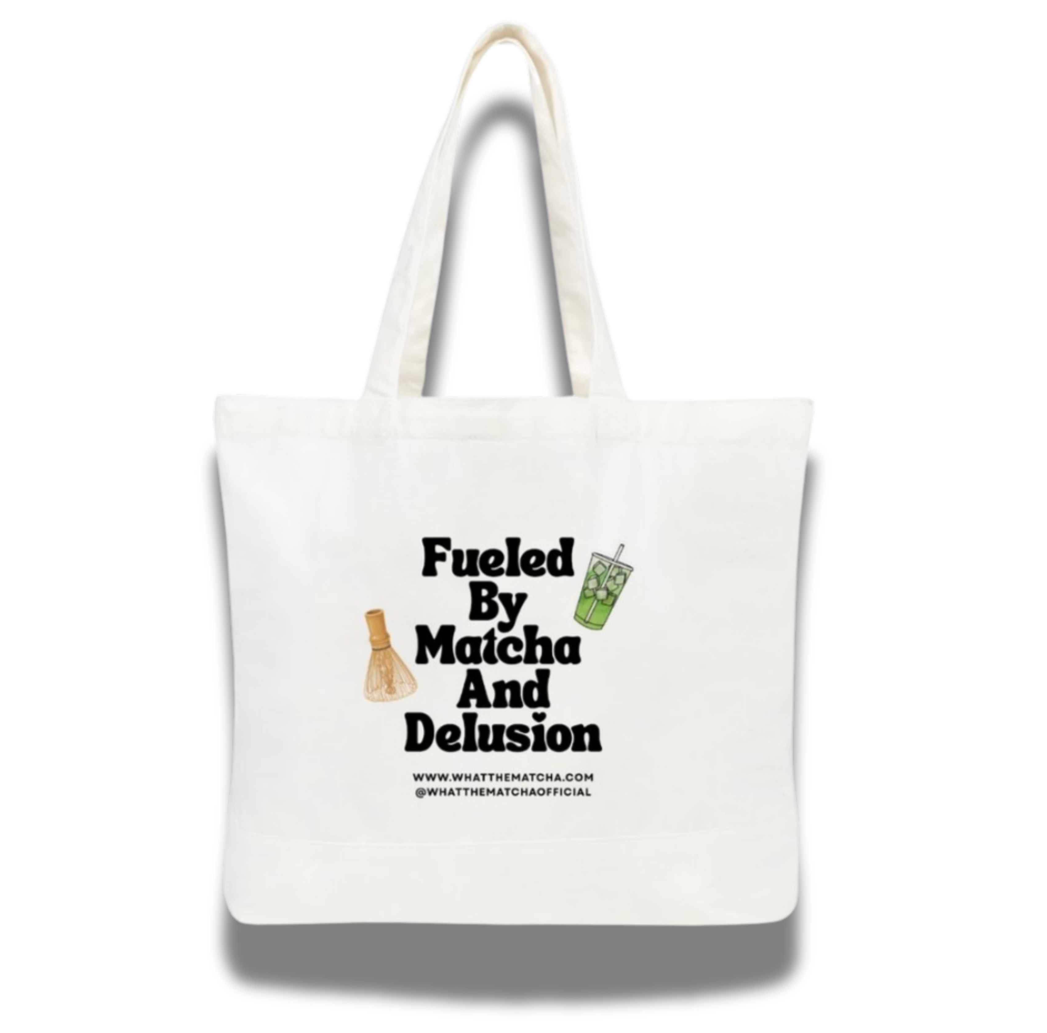 Fueled by Matcha & Delusion – Canvas Tote